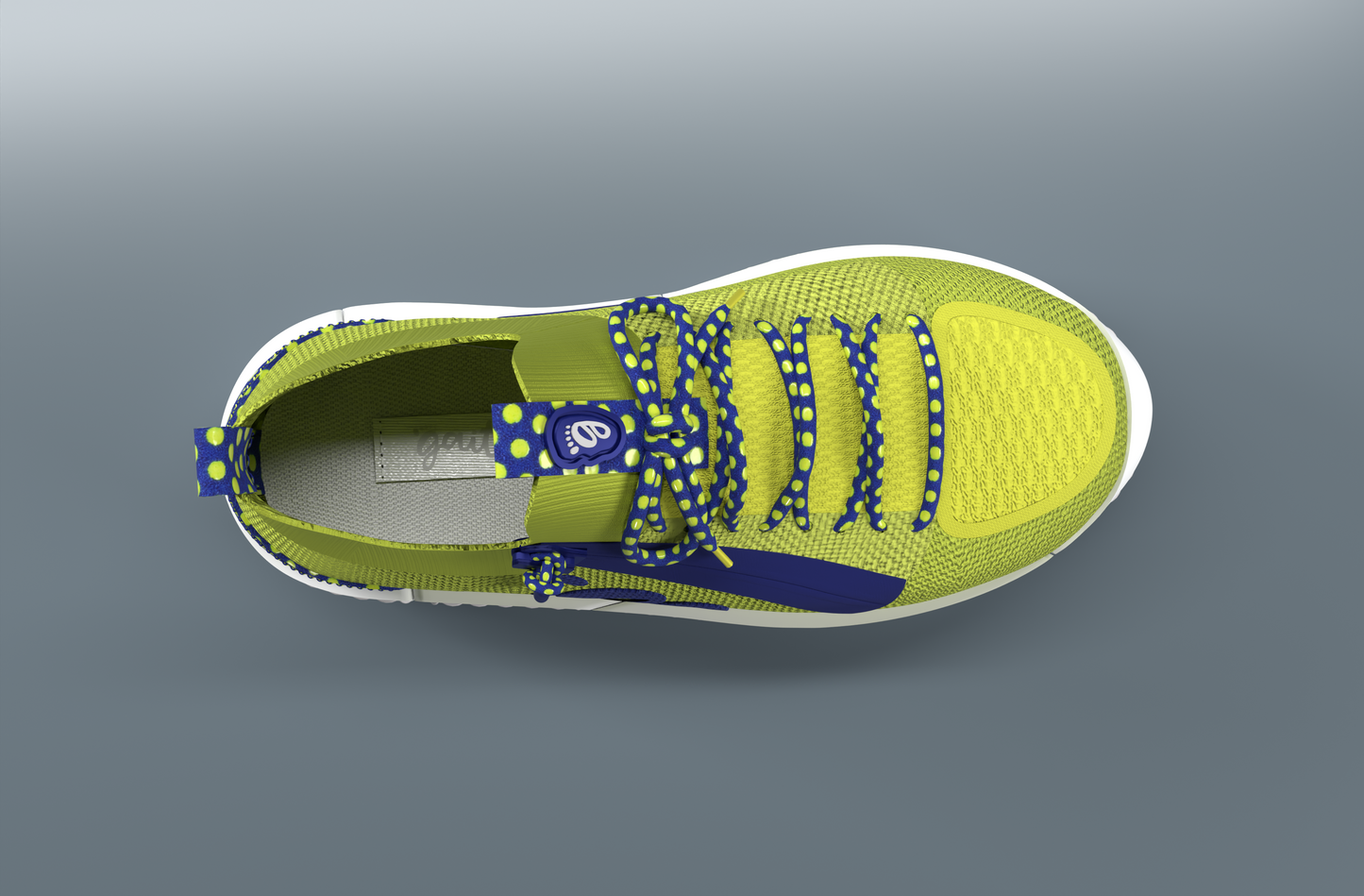 DB1 Original Trainer - Yellow & Blue Polka Dot