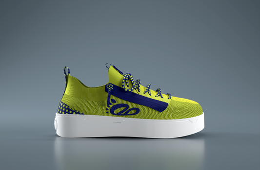 DB1 Original Trainer - Yellow & Blue Polka Dot