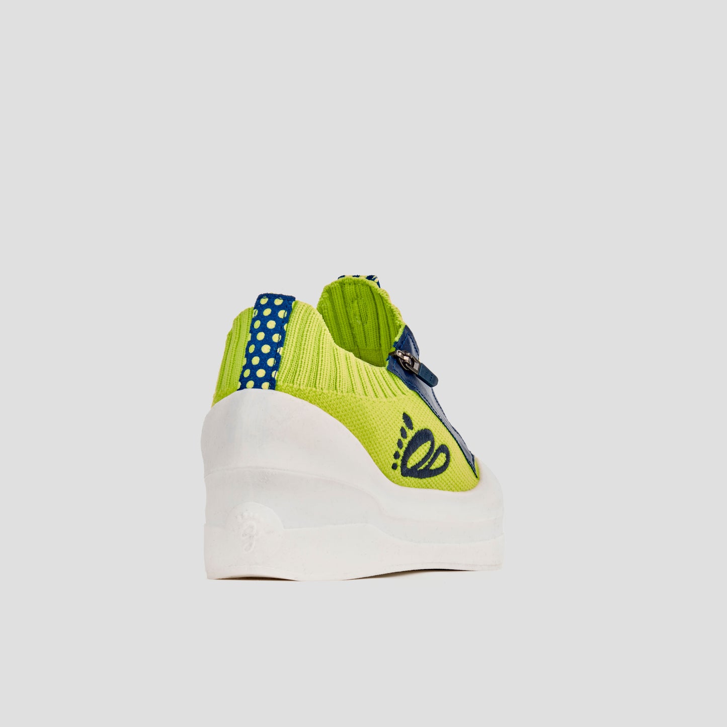 DB1 Original Trainer - Lime & Navy Polka Dot