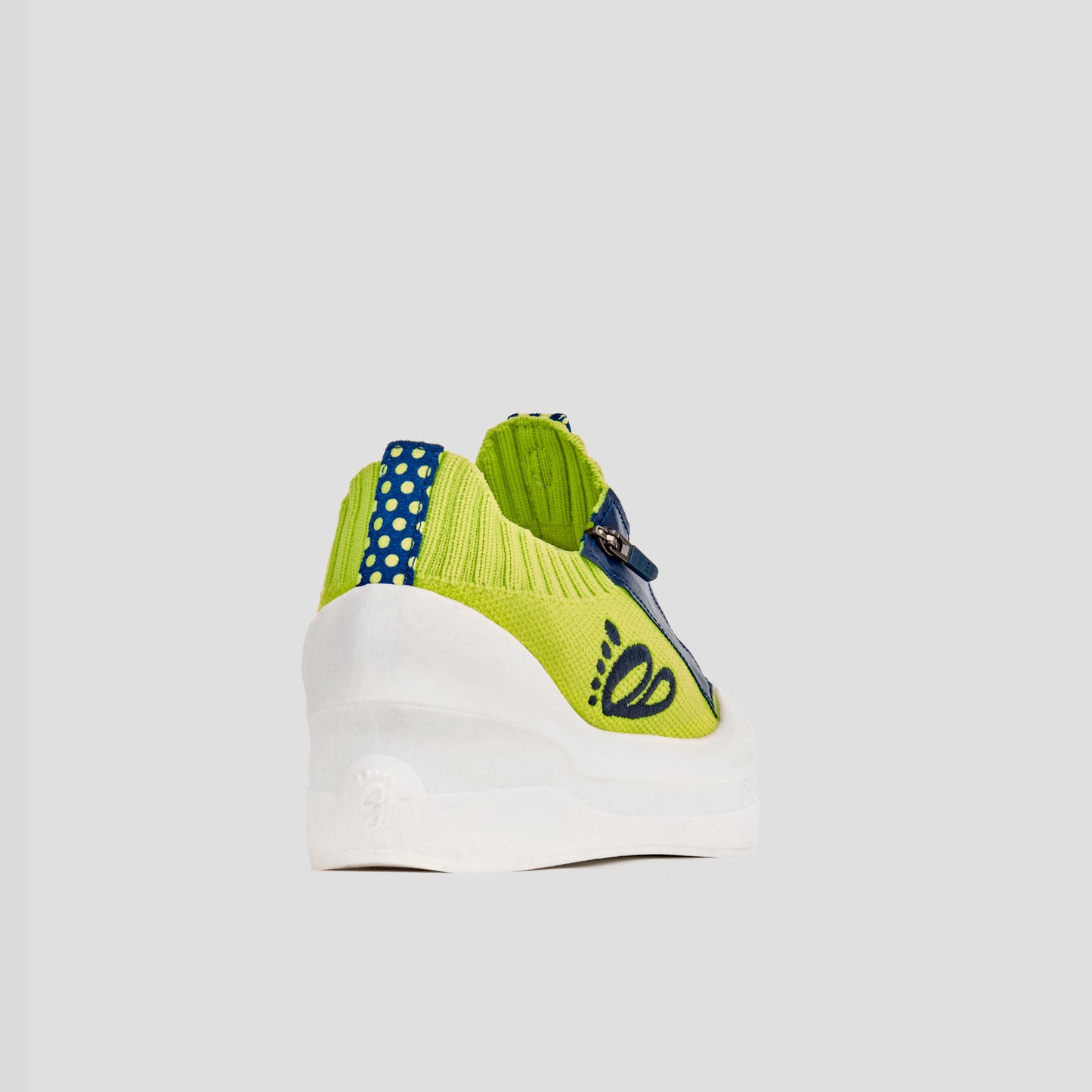 DB1 Original Trainer - Lime & Navy Polka Dot